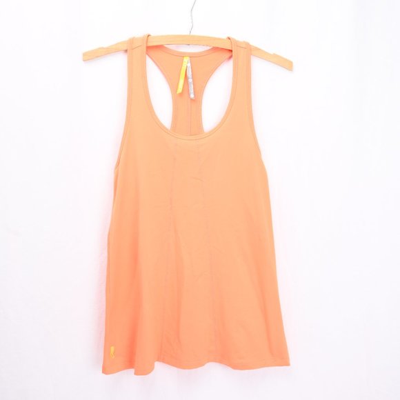 Lole Active Orange Racerbank Tank Top - Sz XS - Tunic / Workout / Athleisure - Picture 1 of 3